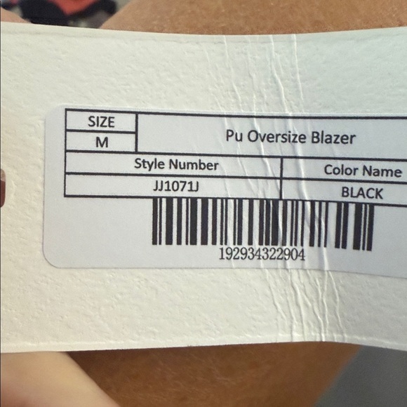 Endless Rose Black Faux Leather Blazer - Picture 9 of 9